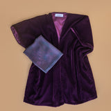 Printed Pomegranate Shella with Velvet Abaya