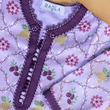 Printed Purple Kaftan with Safifa