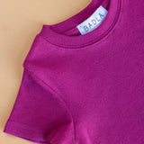 Cherry Ribbed T-shirt with crew neck