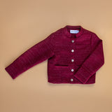 Tweed Jacket in Maroon