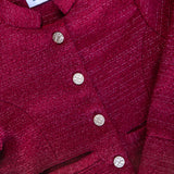 Tweed Jacket in Maroon