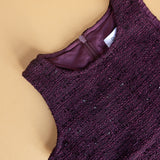 Boucle dress in Burgundy