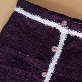 Boucle Midi Skirt in Burgundy