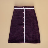 Boucle Midi Skirt in Burgundy