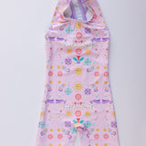 Desert Rabbit Print Swimsuit in Pink