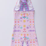 Desert Rabbit Print Swimsuit in Pink