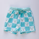 Checkerboard Desert Fox swimming shorts