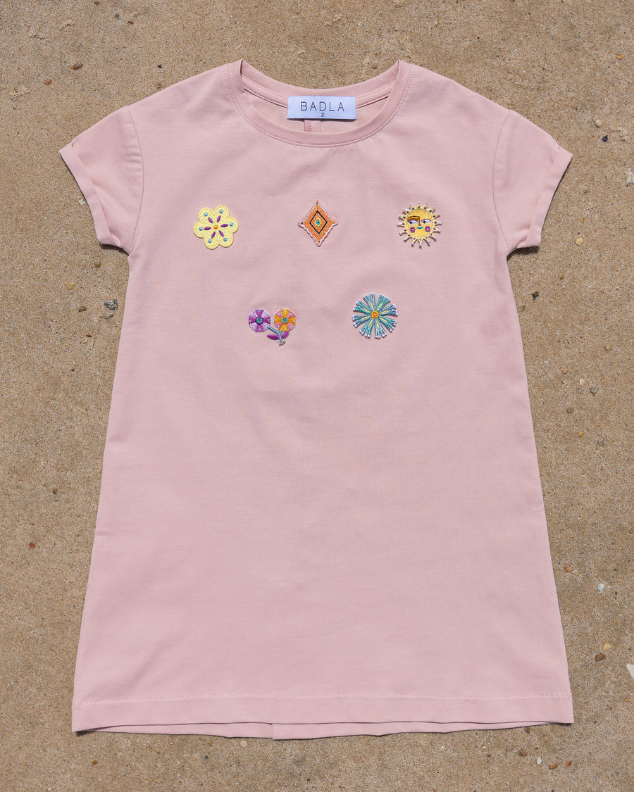 Midi T-shirt Dress with Badges