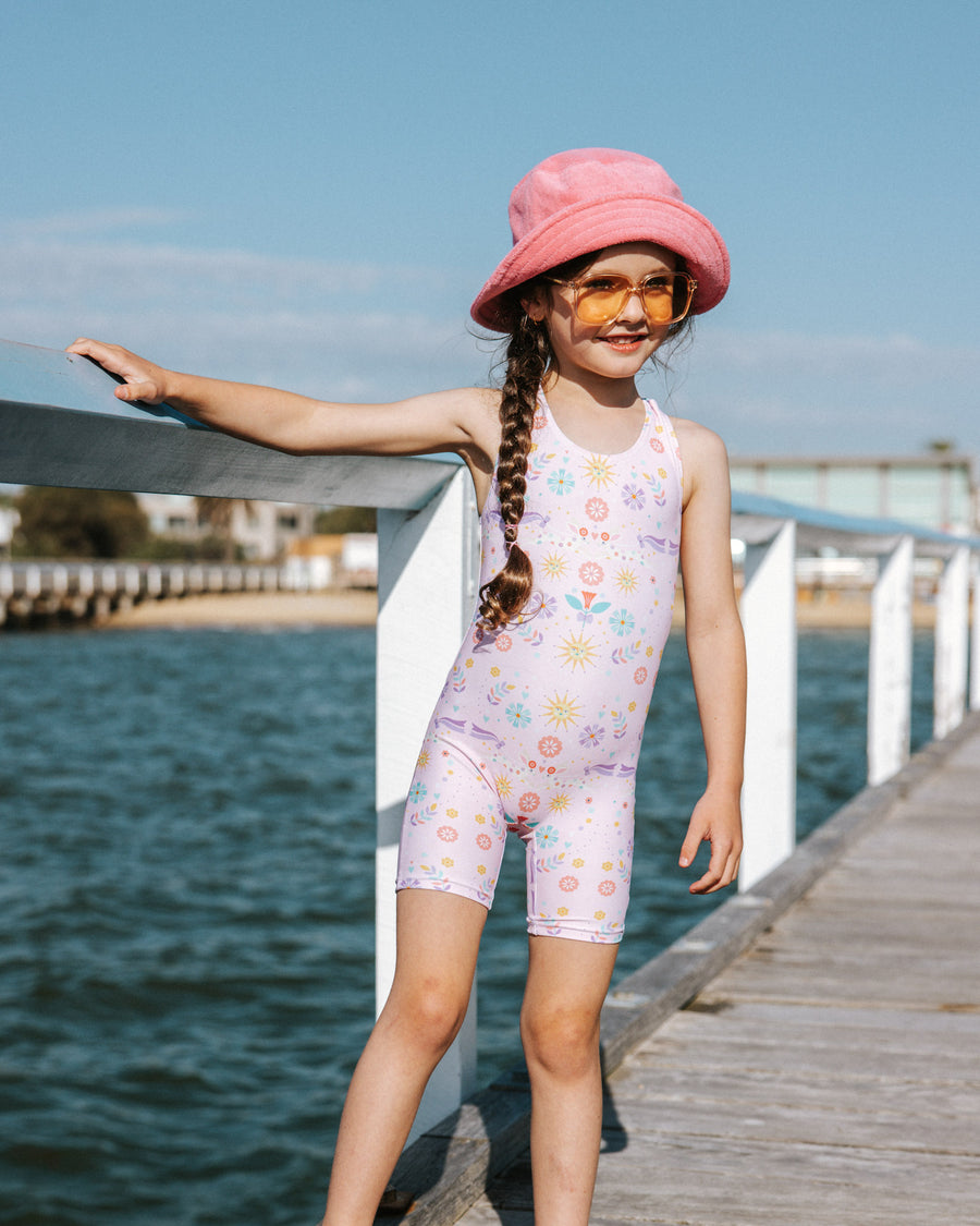 Desert Rabbit Print Swimsuit in Pink